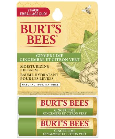 BURTS BEES Ginger Lime Lip Balm 2 Pack 4.25 GR