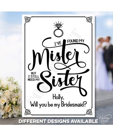 Funny birthday card for wedding cakes personalized white photo gloss paper 260 g / m Mr. - sister A6 International (105 x 148 mm / 4.1 x 5.8 in)