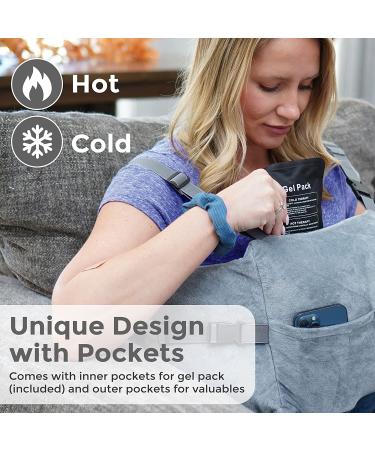 Mastectomy Pillow for Post-Surgery Recovery - Car Seatbelt Cover & Gel Pack Bundle Grey - Buy Online on GoSupps.com