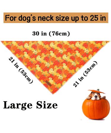Halloween Dog Sandana - Washable Cotton Adjustable Towel for Small & Medium Dogs & Cats - Unique Style Paws Orange Pumpkin L L - Buy Online on GoSupps.com