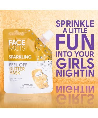 Face Facts Glitter Peel Off Mask Sparkling Gold - Buy Online on GoSupps.com