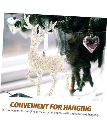 HOMSFOU 20 Pcs Christmas Elk Pendant Antler Window Hanging Xmas Gifts Glass Clear Ornaments Clear Glass Christmas Elk Hanging Ornament Hanging Bells Decoration Supplies Pvc The Tree As Shownx5pcs 15X8CMx5pcs - Buy Online on GoSupps.com