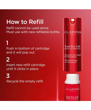 Clarins NEW Total Eye Lift | Anti Aging Eye Cream | Targets Wrinkles Crow's Feet Dark Circles and Puffiness For a Visible Eye Lift in 30 Seconds | REFILLABLE Total Eye Lift 0.5 Oz - Buy Online on GoSupps.com