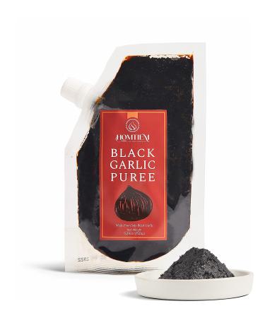 Homtiem Black Garlic Puree 5.29 Oz, Made from Solo Black Garlic100%, Whole Black Garlic Fermented for 90 Days, Super Foods, High in Antioxidants, Ready to Eat for Snack Healthy, Healthy Recipes