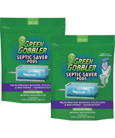 Green Gobbler Septic Saver | Septic Tank Treatment Packets | 2 Pack | 1 Year Septic Tank Supply - Buy Online on GoSupps.com