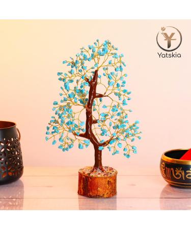 Turquoise Crystal Tree of Life - Meditation and Spiritual Room Decor - Holistic Gifts for Women - Buy Online on GoSupps.com