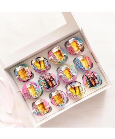 24 x Precut Beer Glasses Pint Lager Edible Wafer Rice Paper Cupcake Topper Decoration For Cakes - Buy Online on GoSupps.com