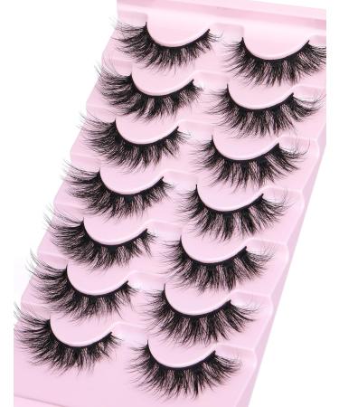 False Lashes Natural Look Wispy Lashes That Look Like Extensions Fluffy Cat Eye Lashes Lashes Fluffy D Curl Strip Fake Eyelashes Pack by Goddvenus Strip Lashes - Buy Online on GoSupps.com
