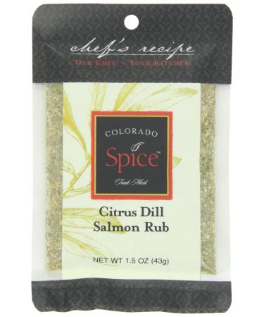 Colorado Spice Company, Seafood Spice, Citrus Dill Salmon Rub, 1.5-Ounce Packet (Pack of 12) Citrus Dill Salmon Rub 1.5 Ounce (Pack of 12)