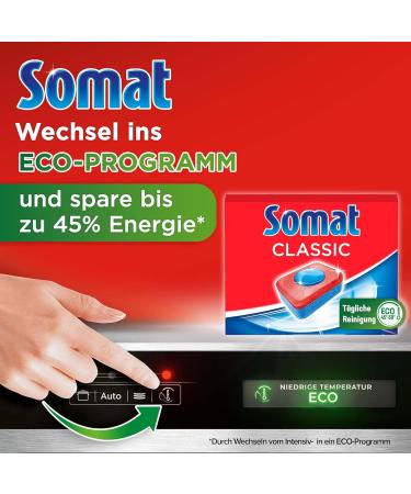 Somat Classic Dishwasher Tabs - 135 Tabs for Powerful Cleaning & Rinsing - Bright Dishes Even at Low Temperatures | International Shipping Available - Buy Online on GoSupps.com