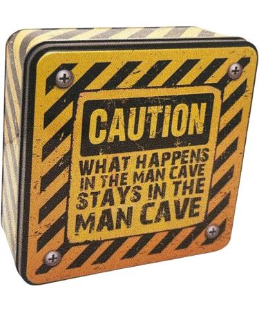 Biscuit Tin Gift Set with Assorted Biscuits | Stem Ginger & Lemon Biscuits and Chocolate Chip Biscuits | Embossed Biscuit Tin Gifts with Biscuits 160g | Father's Day (What Happens in a Man Cave Tin) - Buy Online on GoSupps.com