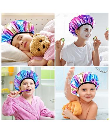 Dreamy Kids Terry Lined Shower Cap - Triple Layer Funny Waterproof Hat for Boys and Girls - Buy Online on GoSupps.com