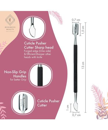 BOXGROVE BEAUTY Black Professional Stainless Steel Cuticle Cutter Trimmer Nail Nipper with Double Spring Perfect Nail Care Tool for Manicure & Pedicure at Home/Spa/Beauty Salon - Buy Online on GoSupps.com