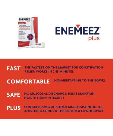 Docusol Plus Mini Enema Clear 5ml 5 Count - Docusate Sodium with Benzocaine - Buy Online on GoSupps.com