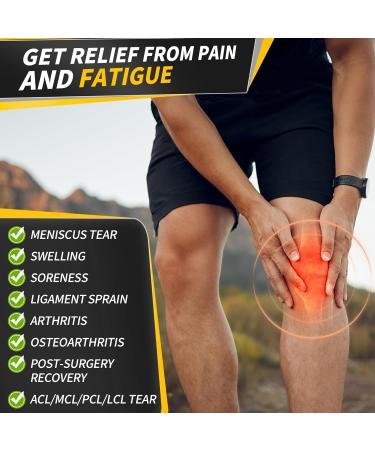 Buy Cambivo 2x Knee Support for Women | Compression Bandage with Stabilizers & Gel Pads | Orthopedic Pain Relief for Meniscus Tear & Arthritis - Black - Buy Online on GoSupps.com