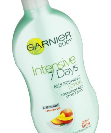 Garnier Intensive 7 Days Mango Oil and Probiotic Extract Body Lotion 250ml - Hydrating and Nourishing Moisturizer for Dry Skin - Buy Online on GoSupps.com