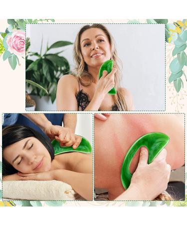 Resin Gua Sha Massage Tool for Lymphatic Drainage and Body Shaping - Green - Buy Online on GoSupps.com