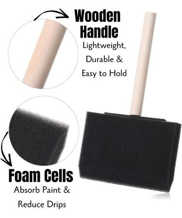 Bates 4 Inch Foam Paint Brushes - 8 pcs, Sponge Brushes for Painting and Staining - Buy Online on GoSupps.com