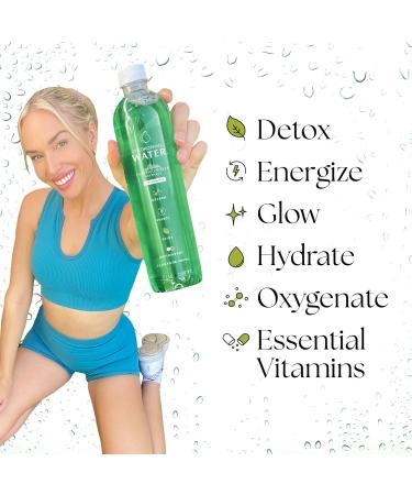 Chlorophyll Water 6 Pack Chlorophyll Liquid Drops with Vitamin Water for Natural Body Detox Immunity Support and Hydration featuring a refreshing Lemon and Spearmint Taste (1 Liter) - Buy Online on GoSupps.com