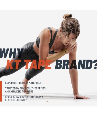 KT Tape Kinesiology Athletic Tape Gentle Adhesive for Sensitive Skin 20 Count 10" Precut Strips Beige - Buy Online on GoSupps.com