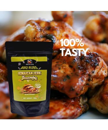 Smoldr BBQ Jamaican Jerk & Memphis Rib Rub - 2 x 150g Resealable Pouch, American Smokey Barbecue Seasoning - Buy Online on GoSupps.com