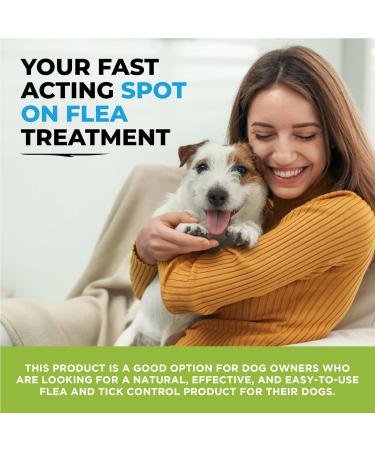 Spot On Flea Treatment For Dogs | Natural Flea & Tick Repellent | Long Lasting & Effective Protection | 50ml - Buy Online on GoSupps.com