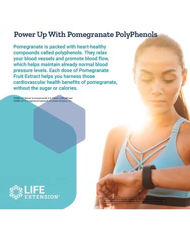 Life Extension Pomegranate Extract - 30 Vegan Capsules for Antioxidant Support - Buy Online on GoSupps.com
