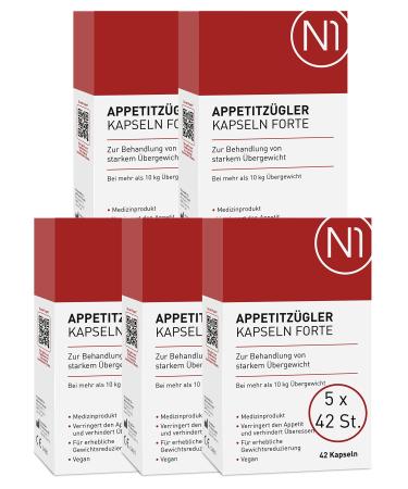N1 Appetite Support Forte - Medical Device For Treatment of strong overweight - figure Losing fast diet slimming tablets fast 210 capsules 210 pieces (1 Pack)