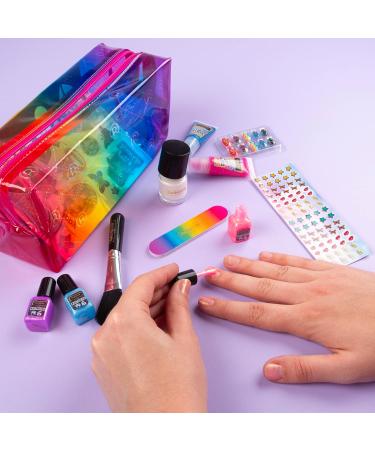 Rainbow High Makeup Set for Girls - Lip Gloss, Nail Varnish, Gems, Glitter & Stencils - Cosmetic Bag Included - Ideal Gifts for Girls - Buy Online on GoSupps.com