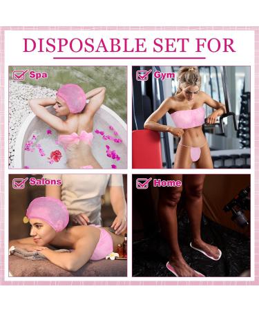 Chicingyou 96 Pcs Spray Tanning Supplies Included Spray Tan Feet Pads Hair Nets Disposable Bra Underwear Caps Kit for Sunless Tan Self Tanning at Home or Salon Accessories (Pink) - Buy Online on GoSupps.com