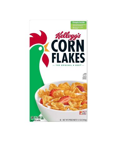 Kellogg's Corn Flakes Breakfast Cereal Original Fat Free 12oz Box - 1 Pack - Buy Online on GoSupps.com