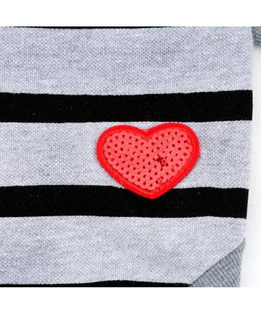 Zweitea Dog Shirts for Small Dogs - Summer Striped T-Shirt Soft Cotton Puppy Clothes Heart Sweatshirt for Chihuahuas Gray XL - Buy Online on GoSupps.com