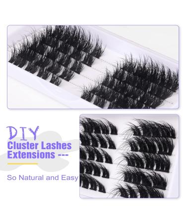 ALICE C2 Cluster Lashes: Wispy 3D Flat DIY Faux Mink Lash Clusters - Individual False Eyelashes Pack - Buy Online on GoSupps.com