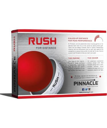 Pinnacle Rush Golf Balls - White (12 Pack) - Buy Online on GoSupps.com