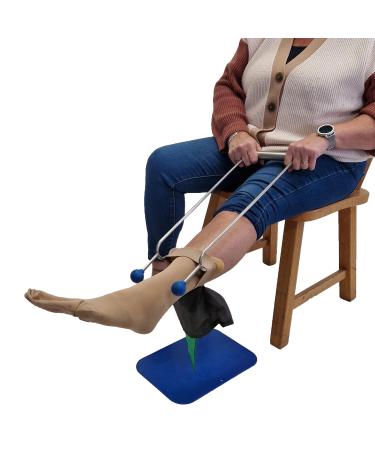 Dressbuddy package - attraction and pull -out files for medical compression stockings/support stockings - complete package - standard size - aids for older people seniors disabled size - 1.75m calf circumference - 40cm