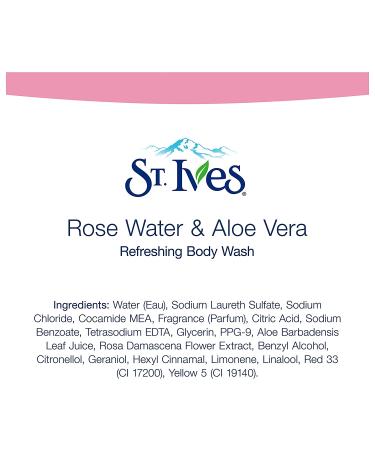 St. Ives Refreshing Body Wash with Rose Water & Aloe Vera - 16 fl oz for Healthy Skin - Buy Online on GoSupps.com