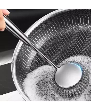 Shakven Steel Wire Ball Brush | Dishwashing Pot Scrubber Brush - Suspension Storage Design Dishwashing Brush for Cleaning Stoves Bottles Sinks Cookware Pots - Buy Online on GoSupps.com