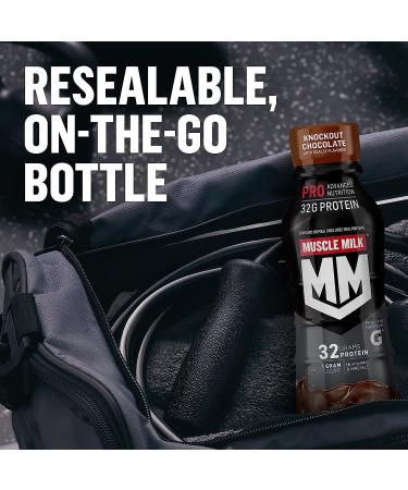 Muscle Milk Pro Advanced Nutrition Protein Shake 14oz Bottle 12 Pack - Slammin' Strawberry Flavor, 40g Protein, 1g Sugar, 16 Vitamins & Minerals, 6g Fiber - Workout Recovery - Buy Online on GoSupps.com