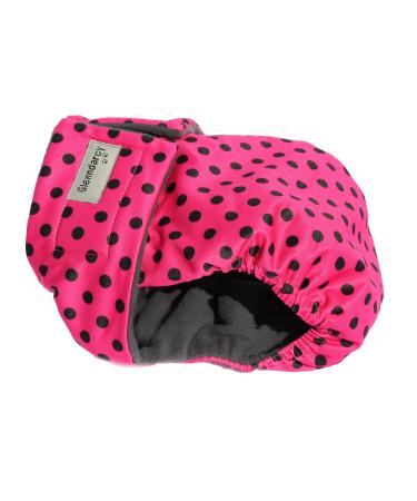 Glenndarcy dog diapers - without a tail hole - for e.g. French and bulldog - Dotty Pink Medium Long Pants Only Medium Long Pants Only Dotty Pink