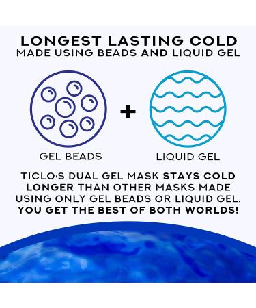 Gel Eye Mask for Relaxing & Cooling Relief - Helps with Puffy Eyes, Headaches, Dark Circles - Includes Bonus Silk Sleep Mask - Buy Online on GoSupps.com