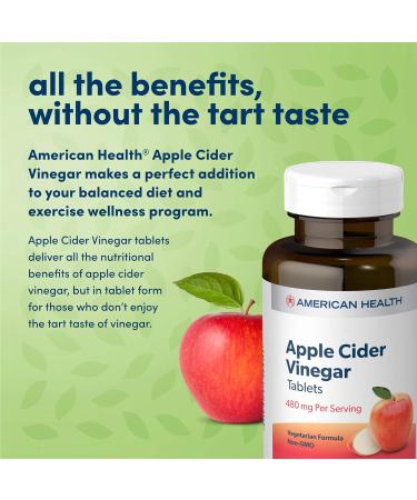 American Health Apple Cider Vinegar 200 Count - Pack of 1 | High-Quality Supplement - Buy Online on GoSupps.com