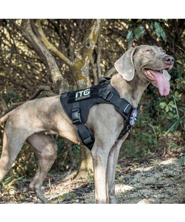 Oneigris Fire Watcher 2.0 Tactical Dog Harness | XL Black No-Pull Molle Metal Buckles Service Vest with 2 Handles - Premium 1000D Nylon - Buy Online on GoSupps.com