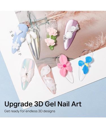  MIZHSE MIZHSE Nail Art - 4D White Gel for Flexible 3D Modeling and Sculpting - With Silicone Brush - 15g - Buy Online on GoSupps.com
