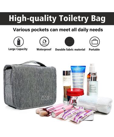 Hanging Toiletry Bag Large Capacity Waterproof Travel Cosmetic Storage Bag - Grey - Buy Online on GoSupps.com