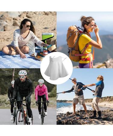 Aznever UV Facial Protection Cover - Lightweight Cooling Sun Protection for Cycling - Gray Neck Cloth with Ear Loops - Buy Online on GoSupps.com