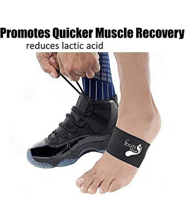 Plantar Fasciitis Arch Support Compression Bands with Copper Content - Pain Relief for Men and Women | Black - Buy Online on GoSupps.com