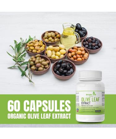 Simple Life Nutrition Olive Leaf Extract Supplement - Immune & Cardio Health Support - Non-GMO, Gluten-Free - Buy Online on GoSupps.com