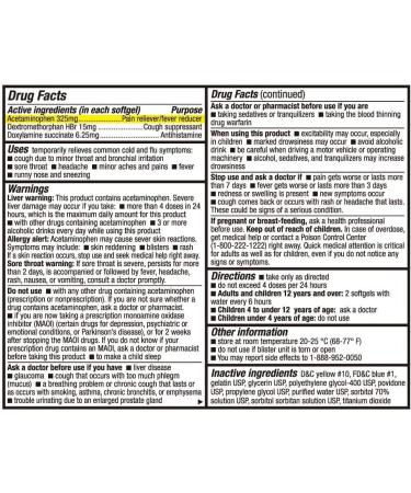 HealthA2Z Nighttime Cold & Flu Relief Softgels - 20 Count | Compare to Vicks Nyquil Liqui Caps - Buy Online on GoSupps.com