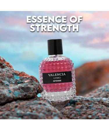 Valencia UOMO Intense Sensual Woody Fragrance for Men | Long Lasting Cologne Aromatic Scent Eau de Parfum Natural Spray - Great Holiday Gift 3.4 Fl Oz/100 Ml - Buy Online on GoSupps.com