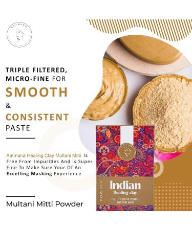 Fullers Earth Powder | Multani Mitti | Indian Healing Clay Face Mask 100g - Deep Pore Purifying & Dirt Remover for Radiant Skin - Buy Online on GoSupps.com
